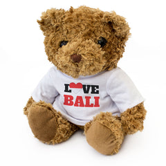 LOVE BALI (INDONESIA FLAG HEART) - Teddy Bear - Cute Funny Souvenir Gift Present