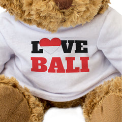 LOVE BALI (INDONESIA FLAG HEART) - Teddy Bear - Cute Funny Souvenir Gift Present