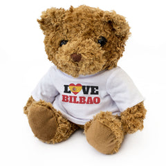 LOVE BILBAO (SPAIN FLAG HEART) - Teddy Bear - Funny Souvenir Gift Present