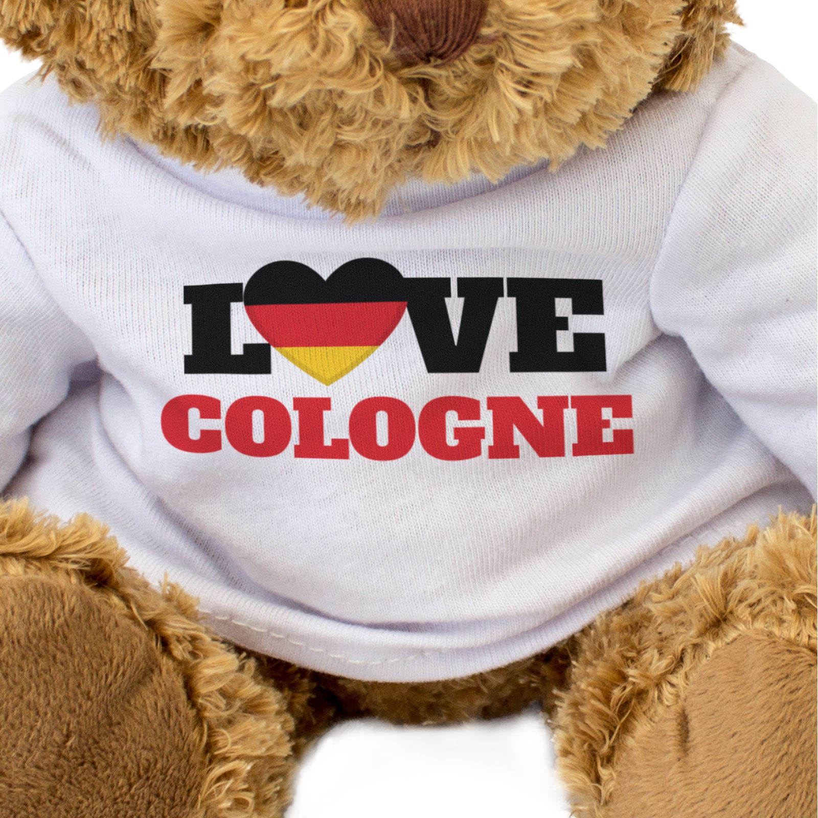 LOVE COLOGNE (GERMANY FLAG HEART) - Teddy Bear - Cute Funny Gift Present