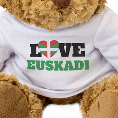 LOVE EUSKADI (FLAG HEART) - Teddy Bear - Basque Country Souvenir Gift Present