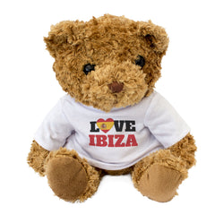 LOVE IBIZA (SPAIN FLAG HEART) - Teddy Bear - Funny Souvenir Gift Present
