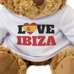LOVE IBIZA (SPAIN FLAG HEART) - Teddy Bear - Funny Souvenir Gift Present
