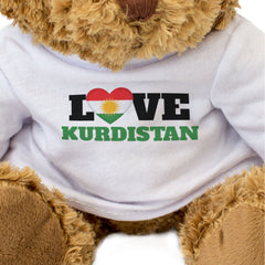 LOVE KURDISTAN (FLAG HEART) - Teddy Bear - Cute Kurdish Souvenir Gift Present