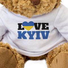 LOVE KYIV (UKRAINE FLAG HEART) - Teddy Bear - Ukrainian Souvenir Gift Present