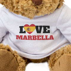 LOVE MARBELLA (SPAIN FLAG HEART) - Teddy Bear - Funny Souvenir Gift Present
