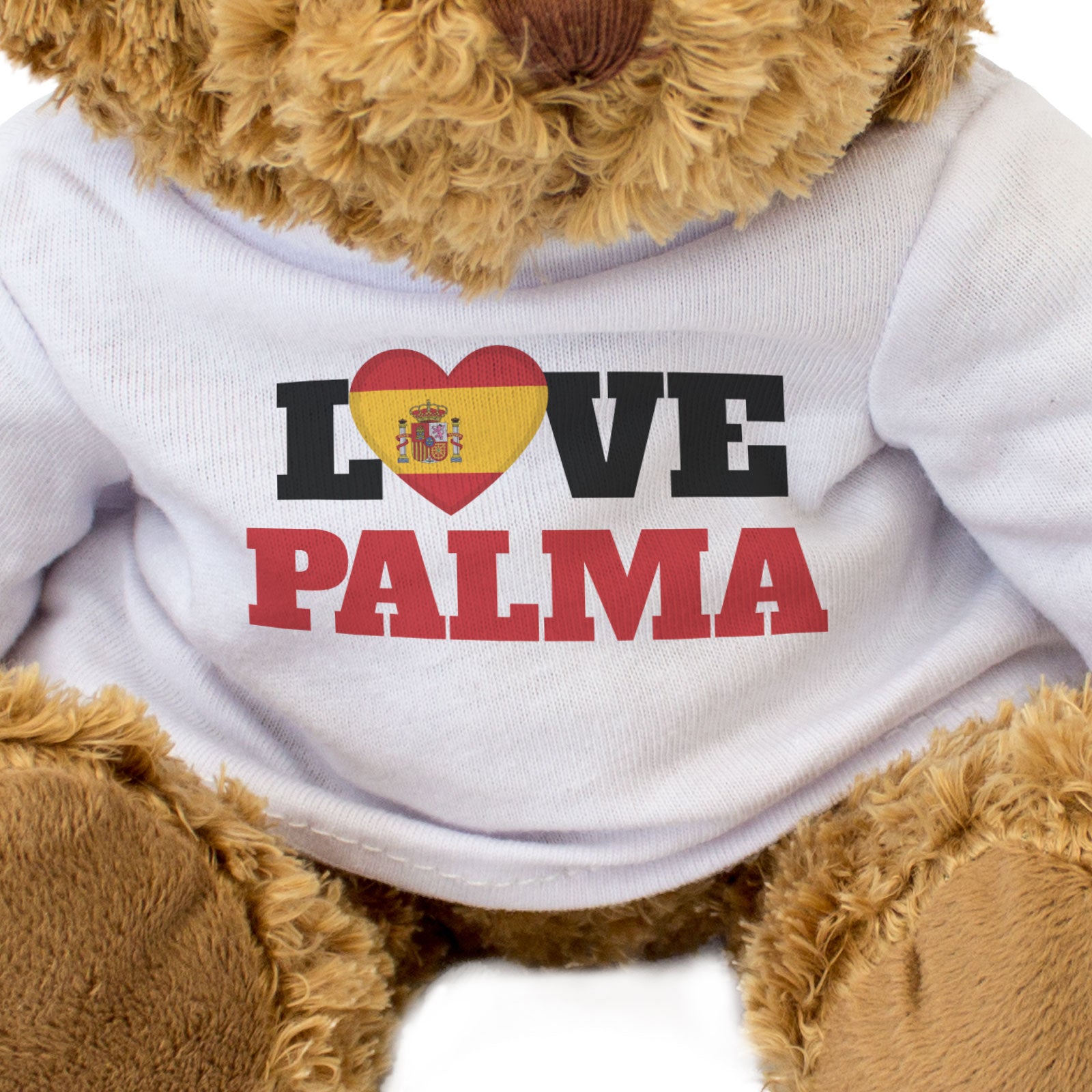 LOVE PALMA (SPAIN FLAG HEART) - Teddy Bear Funny Mallorca Souvenir Gift Present