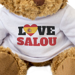 LOVE SALOU (SPAIN FLAG HEART) - Teddy Bear - Funny Souvenir Gift Present