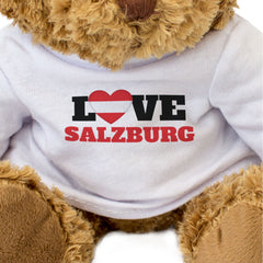 LOVE SALZBURG (AUSTRIA FLAG HEART) - Teddy Bear - Funny Souvenir Gift Present
