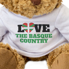 LOVE THE BASQUE COUNTRY (FLAG HEART) - Teddy Bear - Funny Souvenir Gift Present