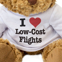 I LOVE LOW-COST FLIGHTS - Teddy Bear - Cute Cuddly Soft - Funny Gift Present