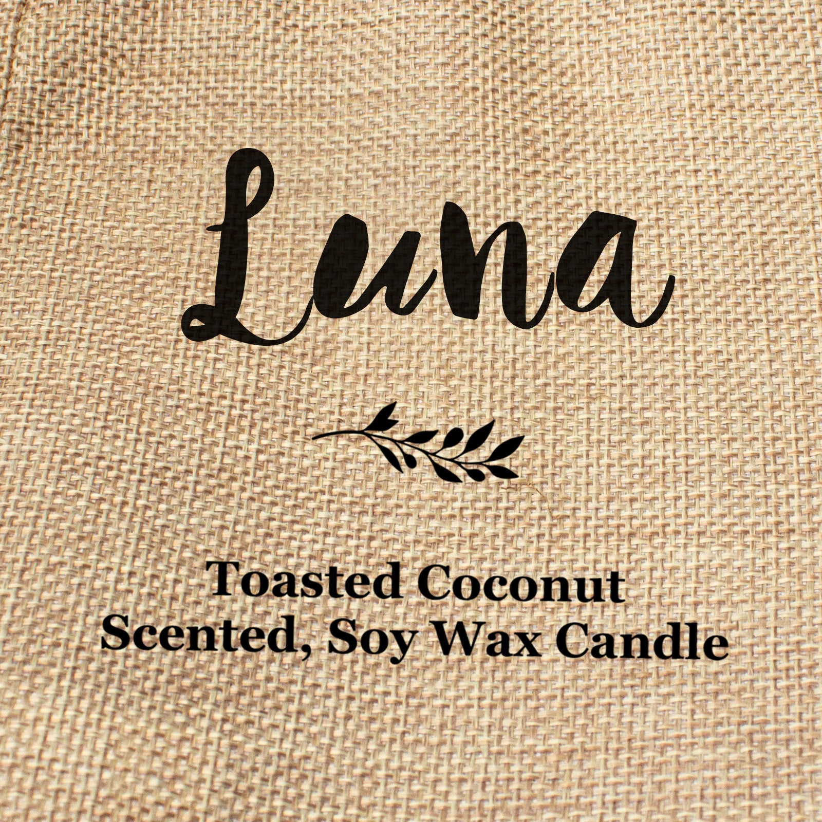 Luna personalised faux-burlap candle gift bag