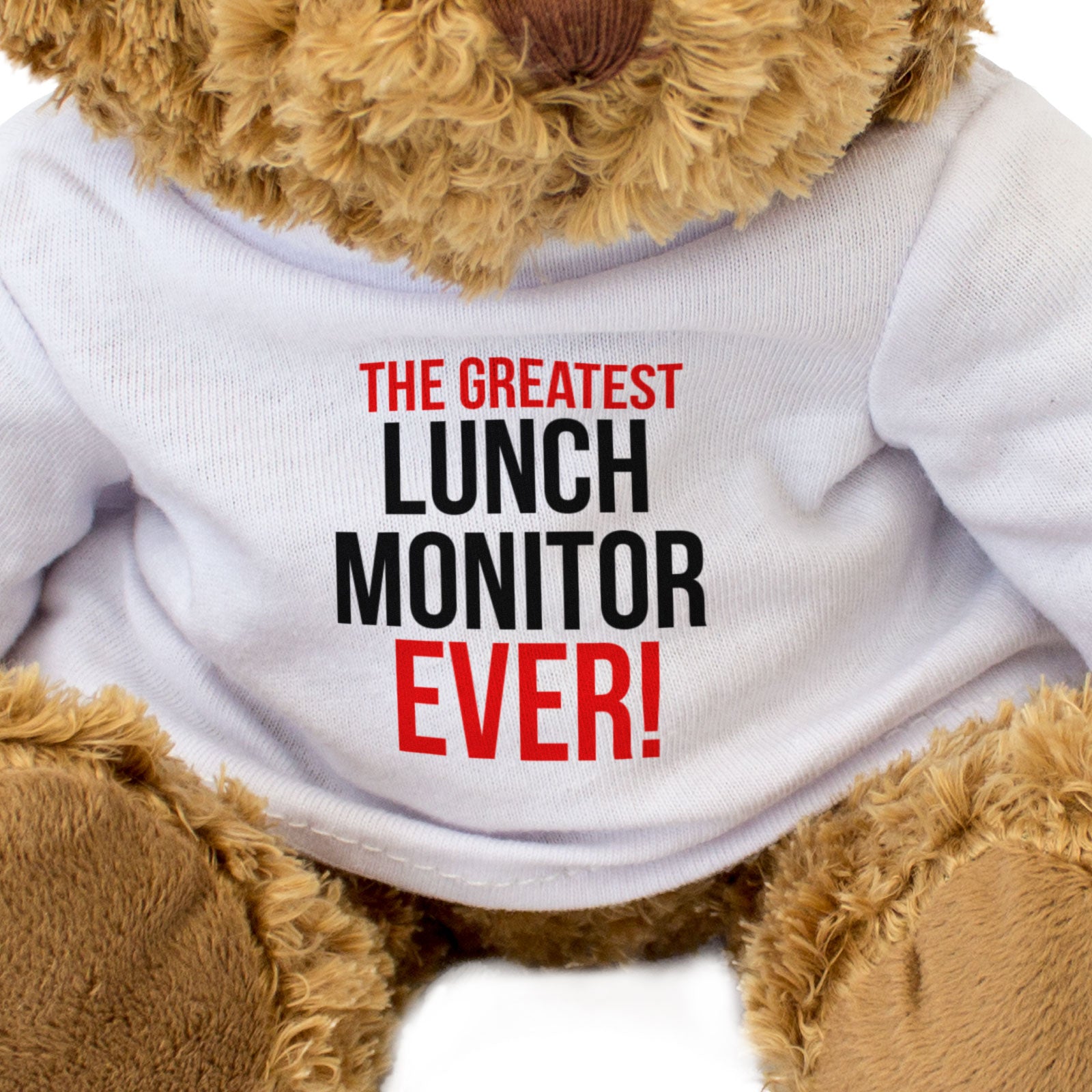 THE GREATEST LUNCH MONITOR EVER - Teddy Bear - Cute Cuddly Soft - Gift Present