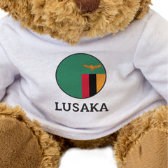 LUSAKA (ZAMBIA FLAG ROUNDEL) - Teddy Bear - Cute Funny Souvenir Gift Present
