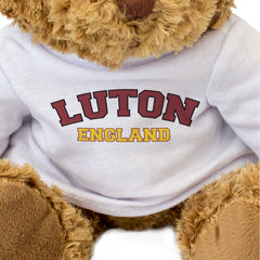 LUTON, ENGLAND - Teddy Bear - Cute Cuddly Soft - Funny Bedfordshire Gift Present