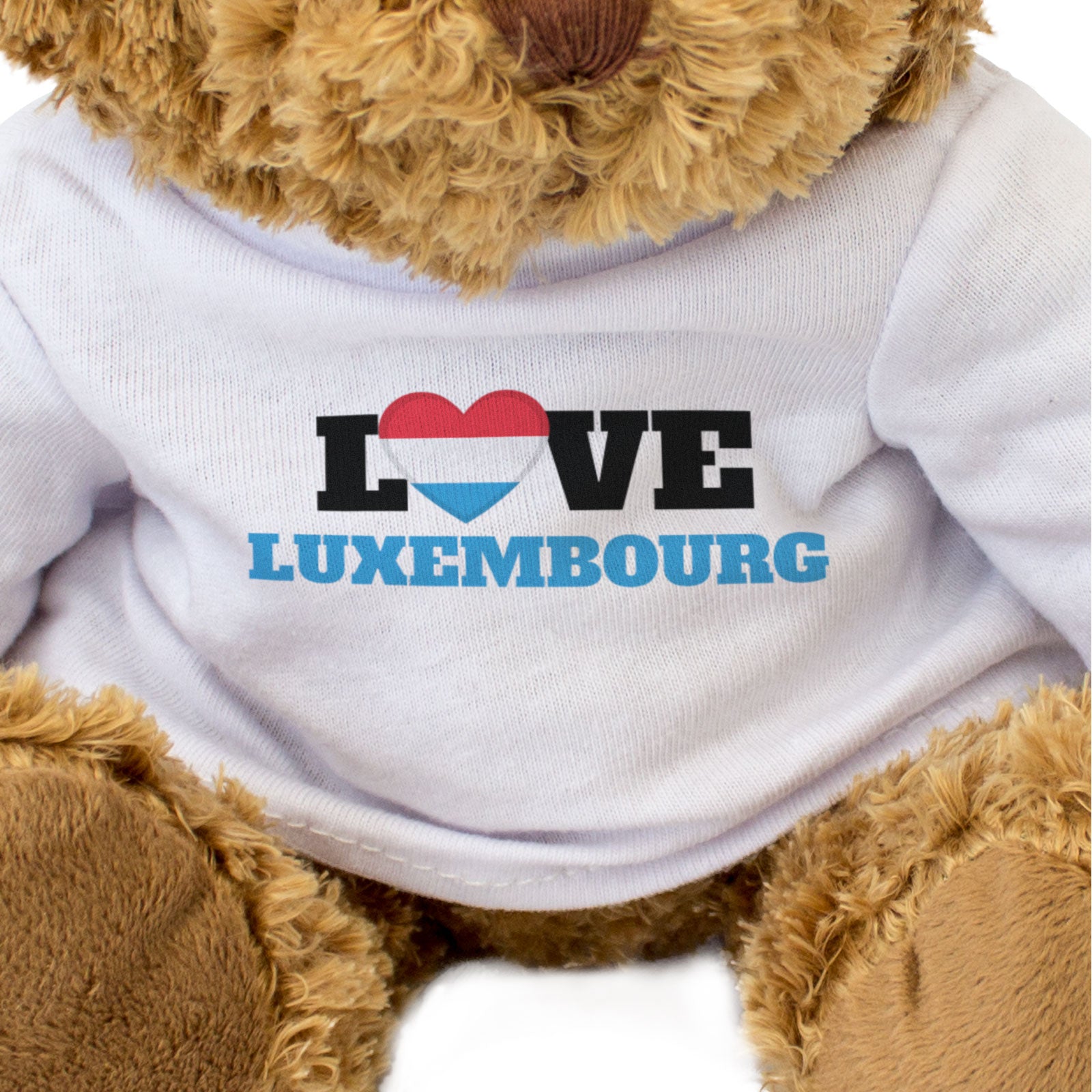 LOVE LUXEMBOURG (FLAG HEART) - Teddy Bear - Cute Funny - Souvenir Gift Present