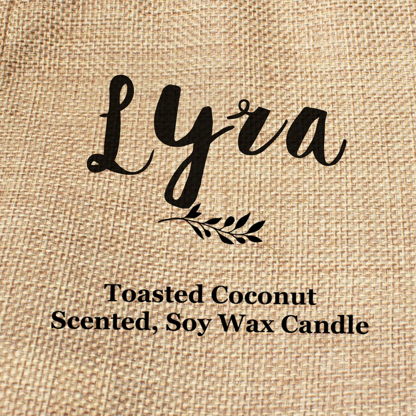 Lyra personalised faux-burlap candle gift bag