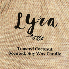 Lyra personalised faux-burlap candle gift bag