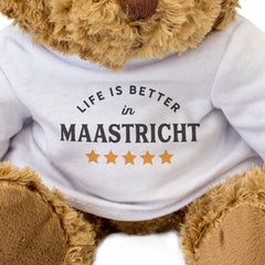 LIFE IS BETTER IN MAASTRICHT - Teddy Bear - Funny Dutch Souvenir Gift Present