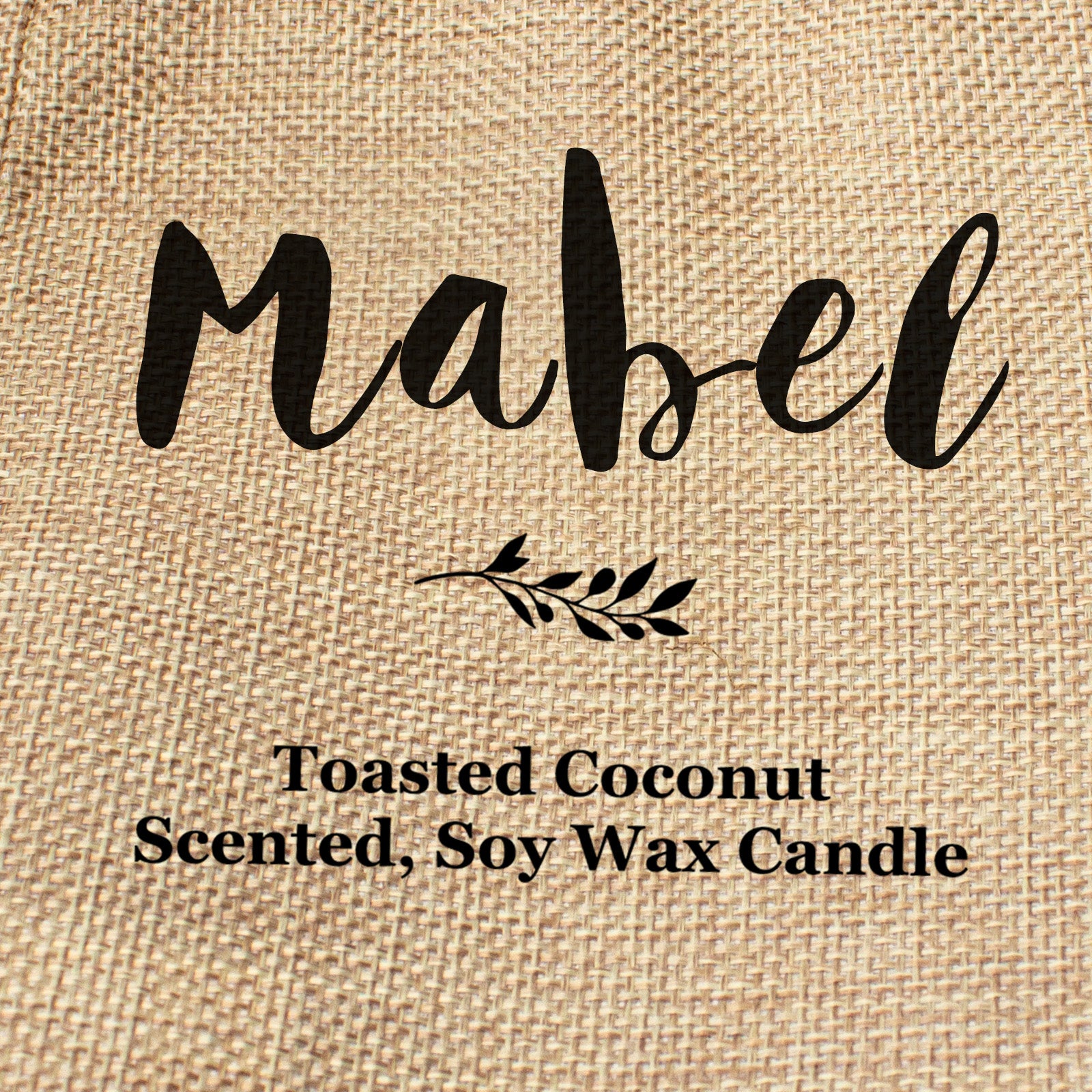 Mabel personalised faux-burlap candle gift bag