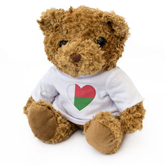 MADAGASCAR FLAG HEART - Teddy Bear - Cute Cuddly Soft Adorable - Gift Present