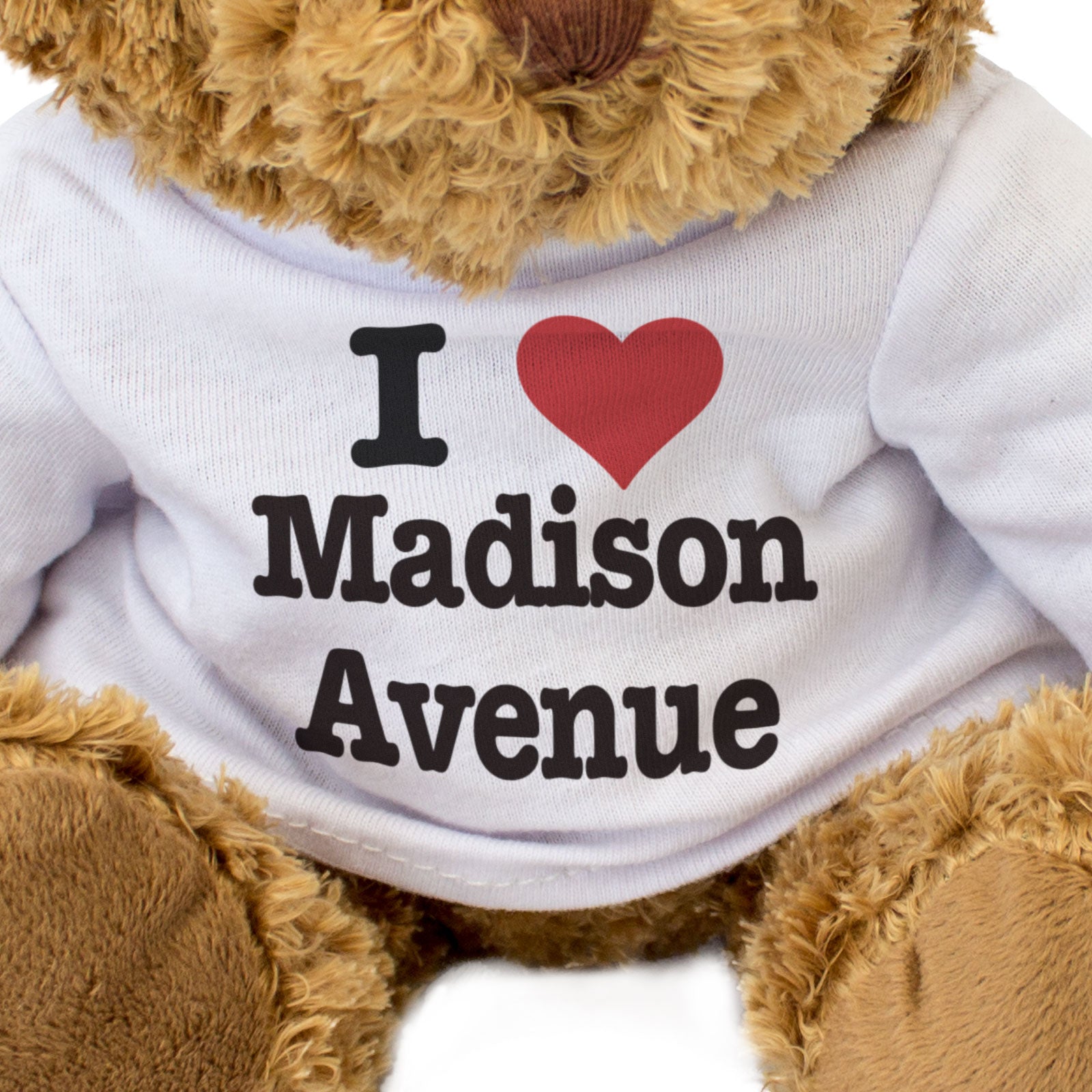 I LOVE MADISON AVENUE - Teddy Bear - Cute Cuddly Soft - New York Gift Present