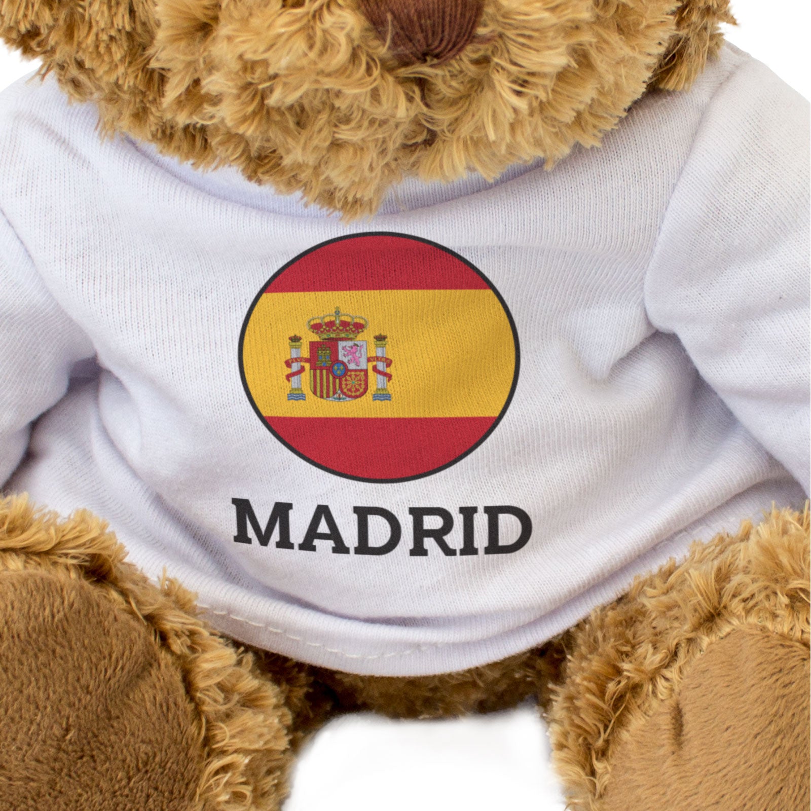 MADRID (SPAIN FLAG ROUNDEL) - Teddy Bear - Cute Spanish Souvenir Gift Present