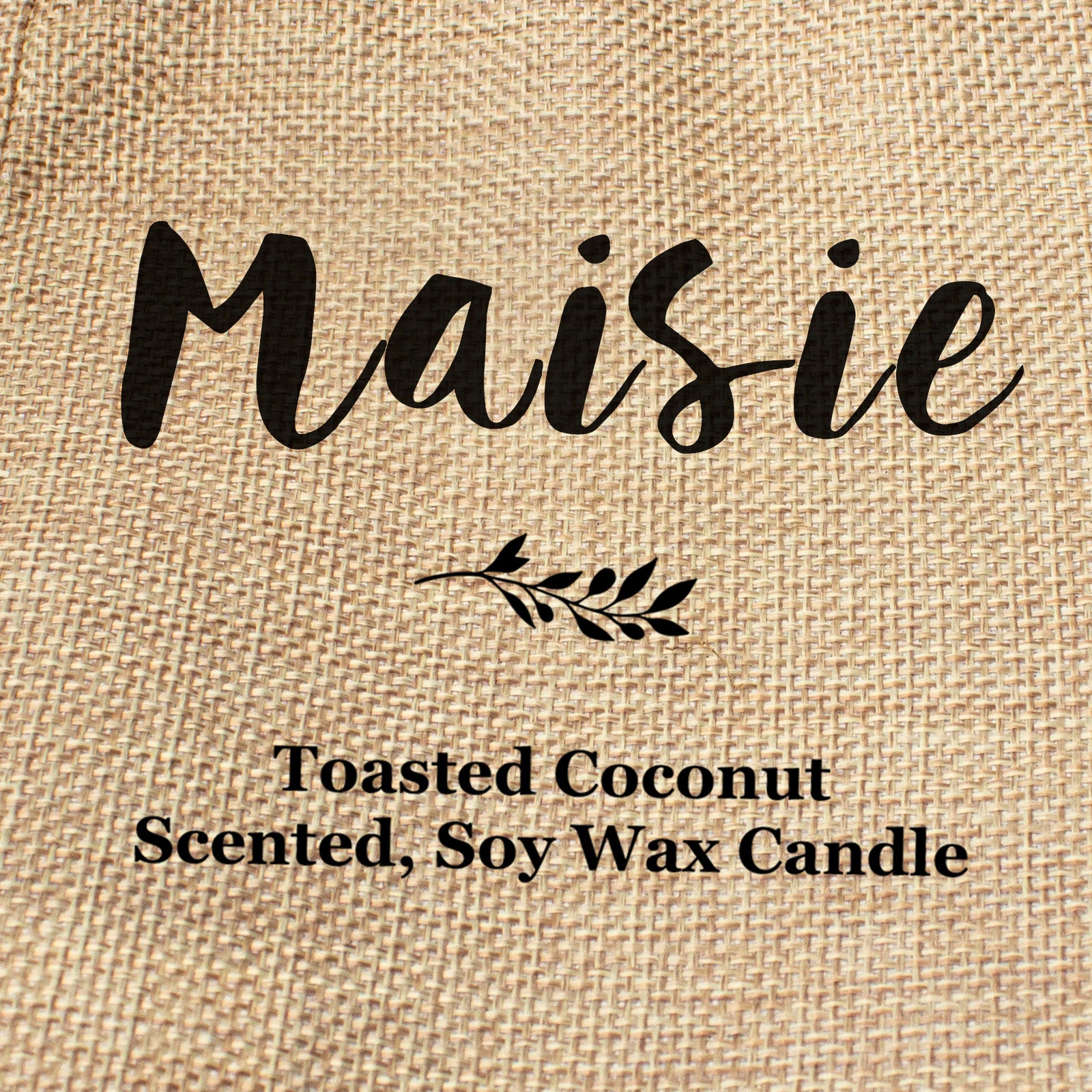 Maisie personalised faux-burlap candle gift bag