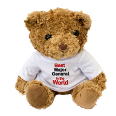 BEST MAJOR GENERAL IN THE WORLD - Teddy Bear - Cute Cuddly - Gift Present