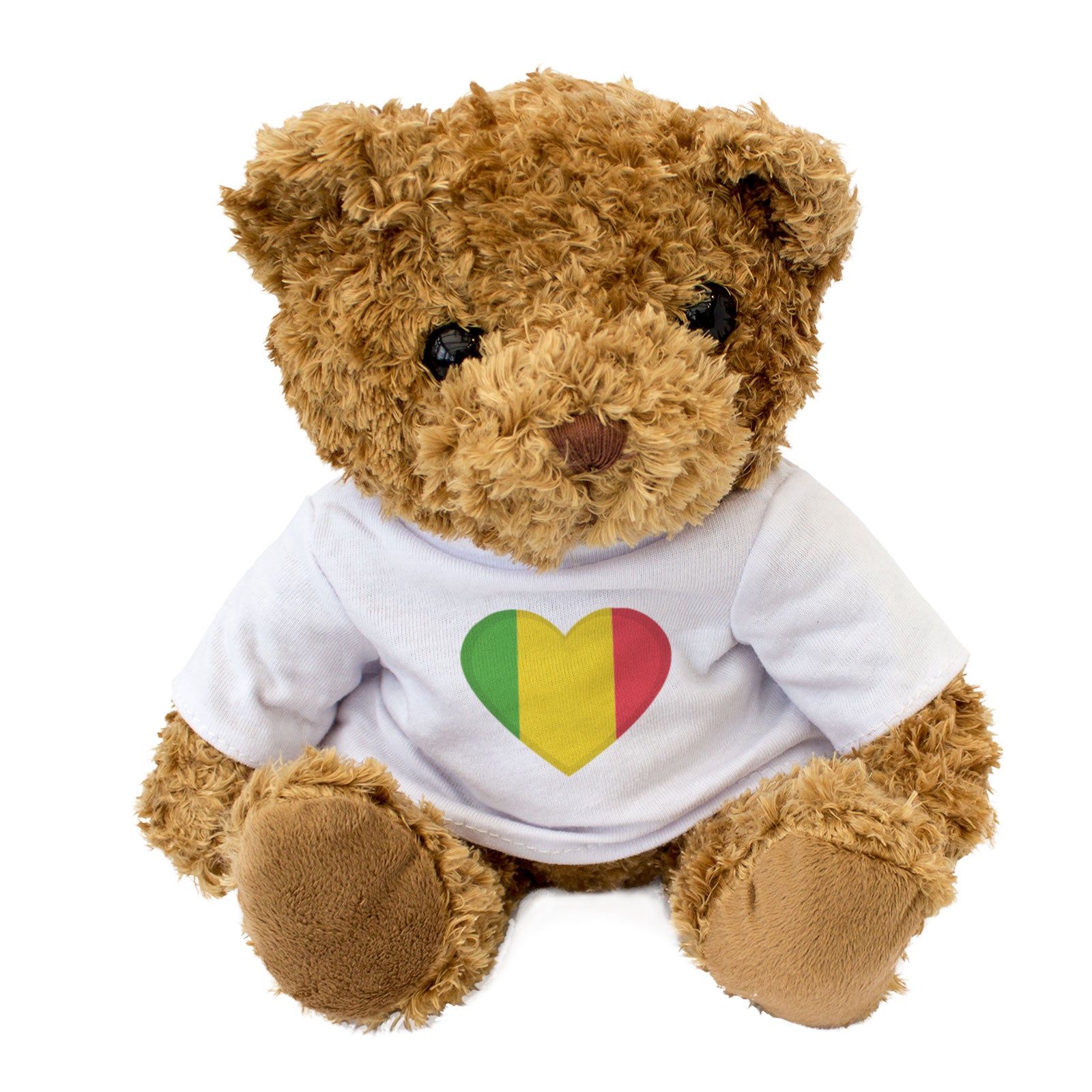 MALI FLAG HEART - Teddy Bear - Cute Cuddly Soft Adorable - Gift Present
