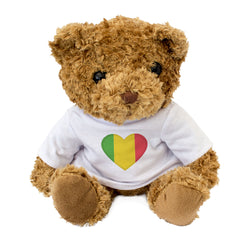 MALI FLAG HEART - Teddy Bear - Cute Cuddly Soft Adorable - Gift Present