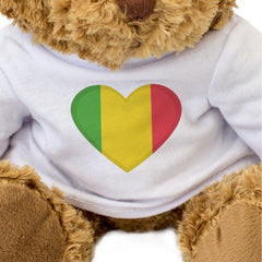 MALI FLAG HEART - Teddy Bear - Cute Cuddly Soft Adorable - Gift Present