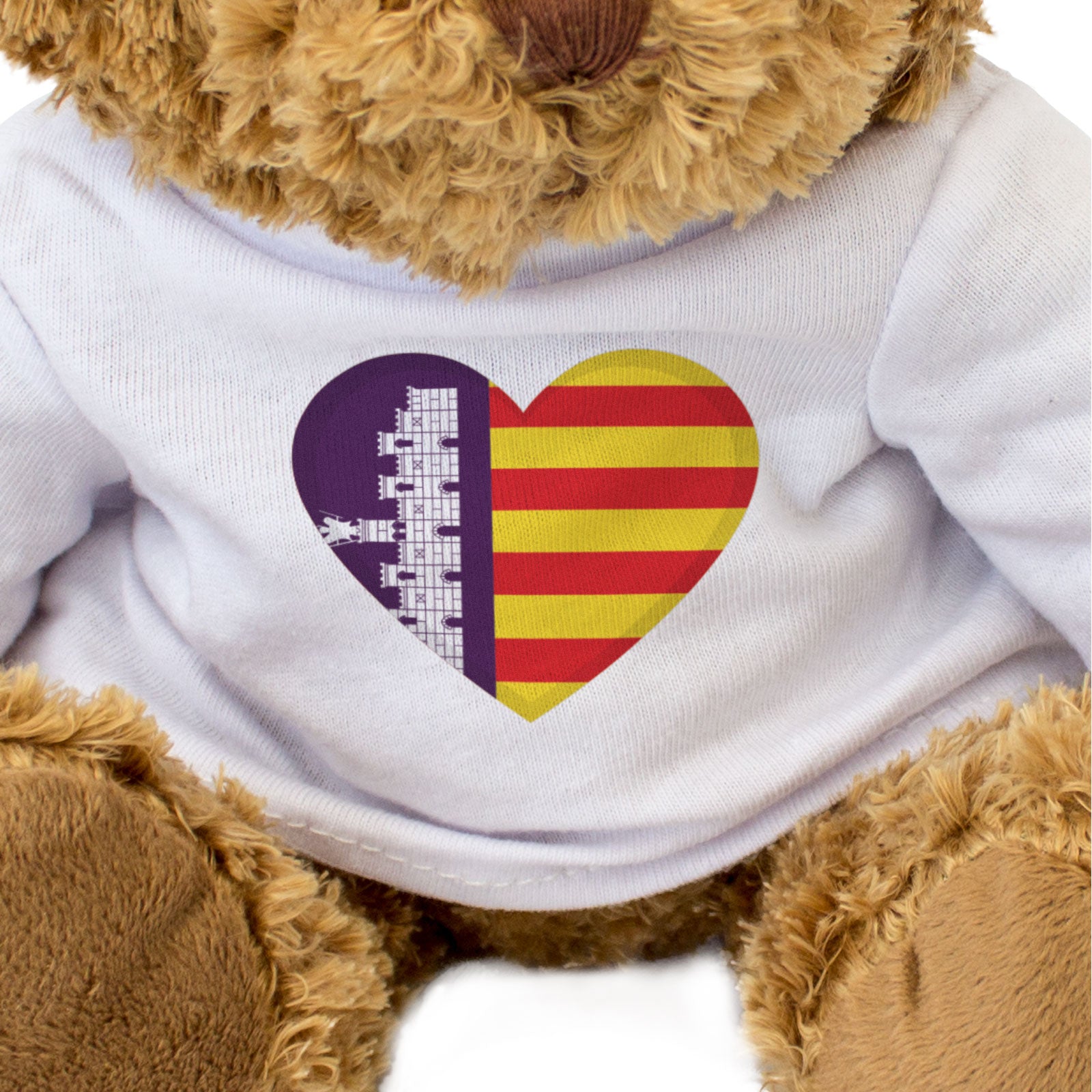 MALLORCA FLAG HEART - Teddy Bear - Cute Cuddly Soft - Spain Gift Present