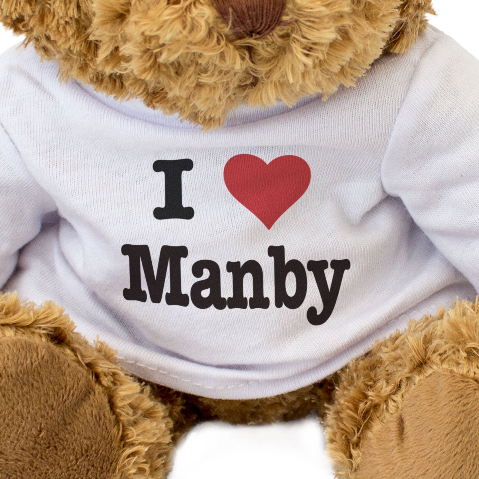 I LOVE MANBY - Teddy Bear - Cute Cuddly Soft - Funny Lincolnshire Gift Present