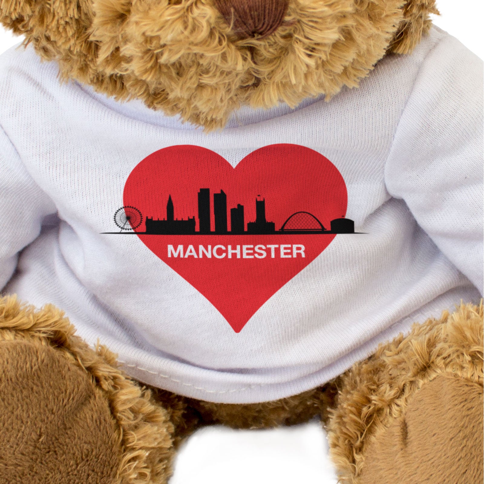 MANCHESTER SKYLINE - Teddy Bear - Cute Cuddly Soft - Souvenir Gift Present