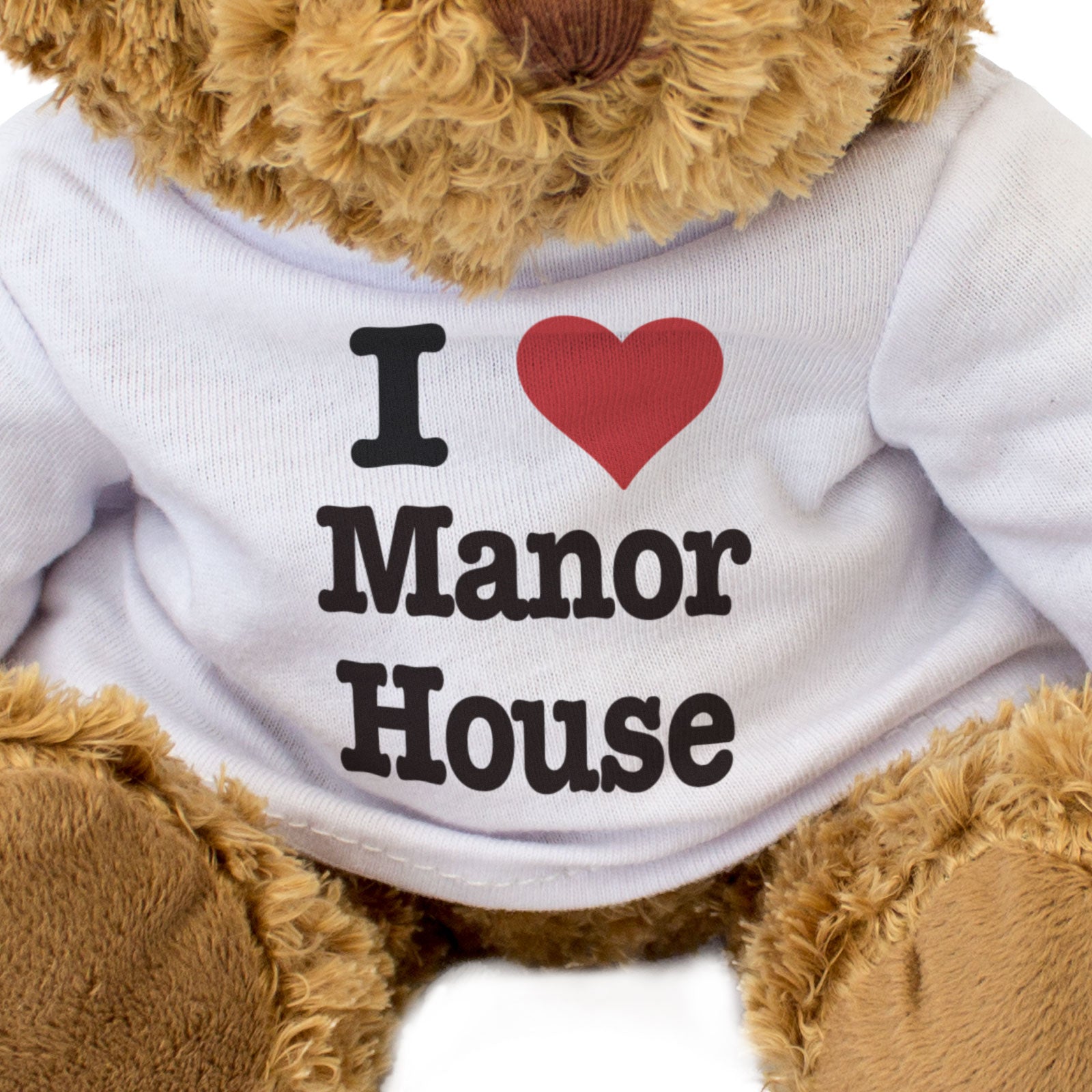 I LOVE MANOR HOUSE - Teddy Bear - Cute Cuddly Soft Adorable - Gift Present