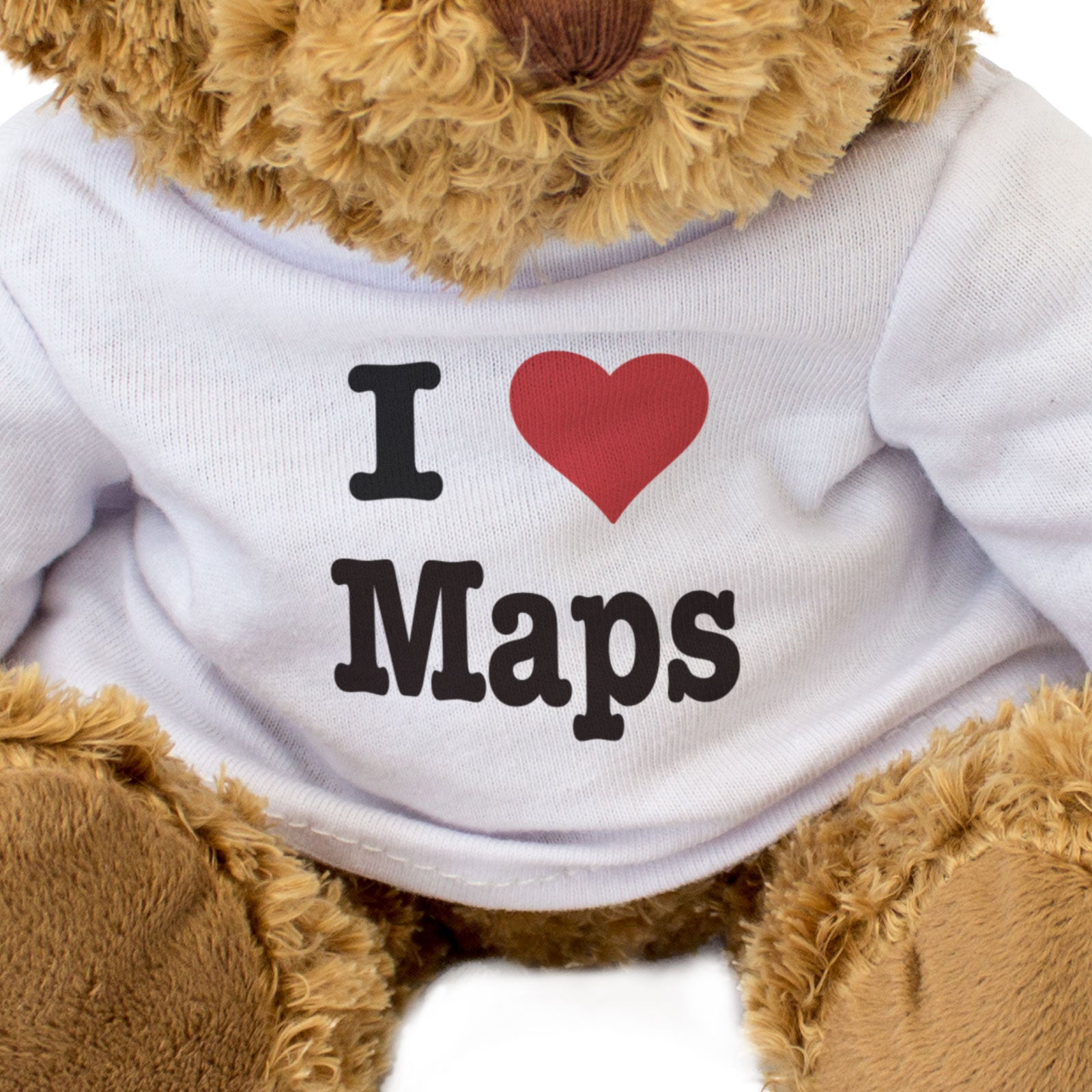 I LOVE MAPS - Teddy Bear - Cute Cuddly Soft Adorable - Gift Present