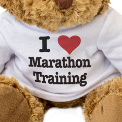 I LOVE MARATHON TRAINING - Teddy Bear - Cute Cuddly - Funny Runner Gift Present