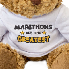MARATHONS ARE THE GREATEST - Teddy Bear - Cute Cuddly Soft - Gift Present