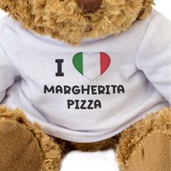 I LOVE MARGHERITA PIZZA (ITALY FLAG) - Teddy Bear - Cute - Funny Gift Present