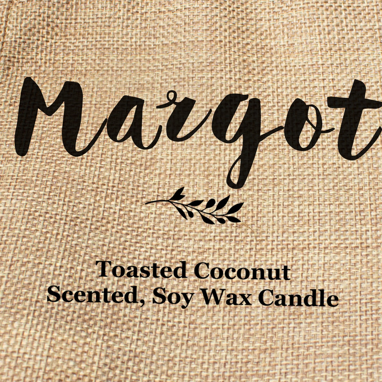 Margot personalised faux-burlap candle gift bag