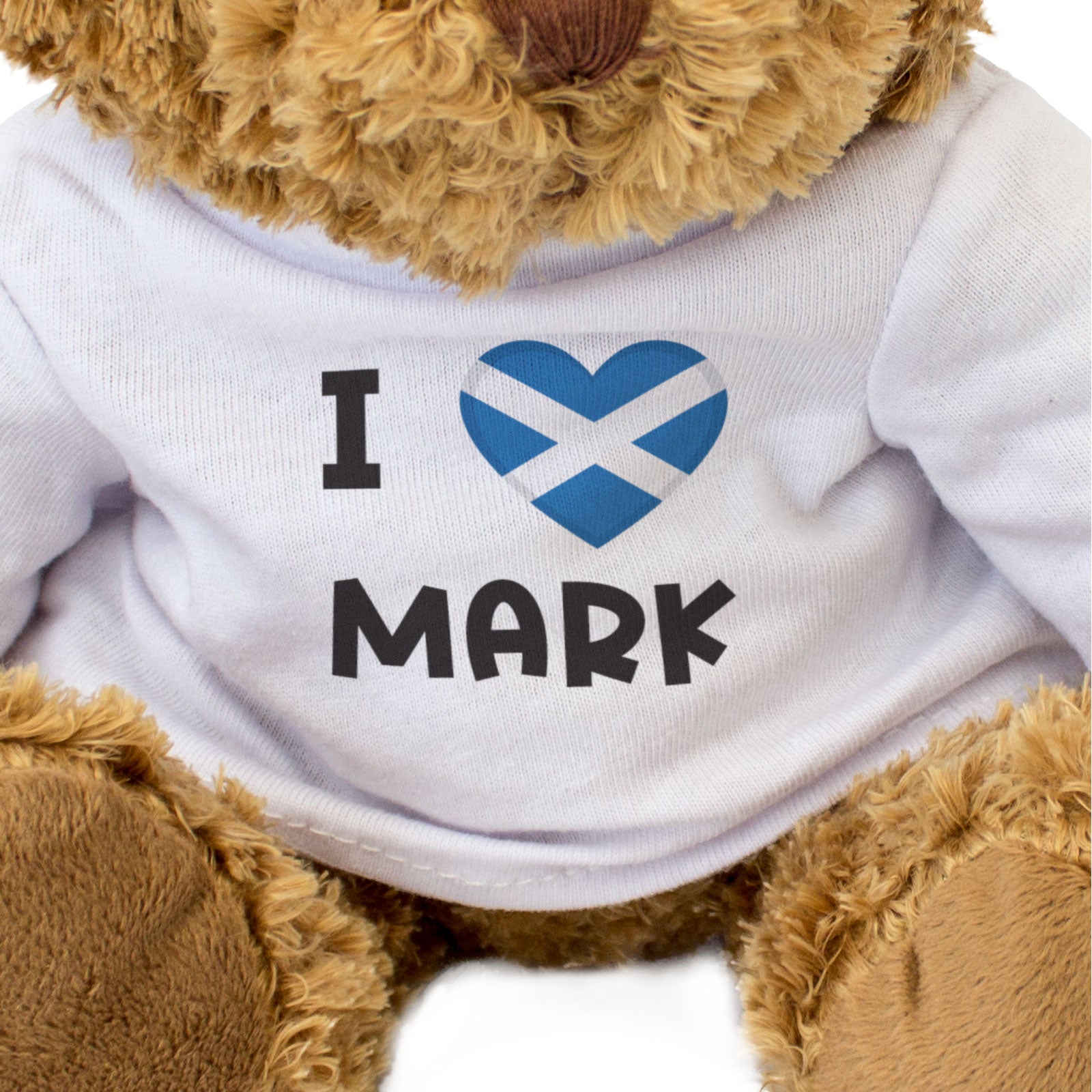 I LOVE MARK (SCOTLAND FLAG) - Teddy Bear - Cute - Funny Scottish Gift Present