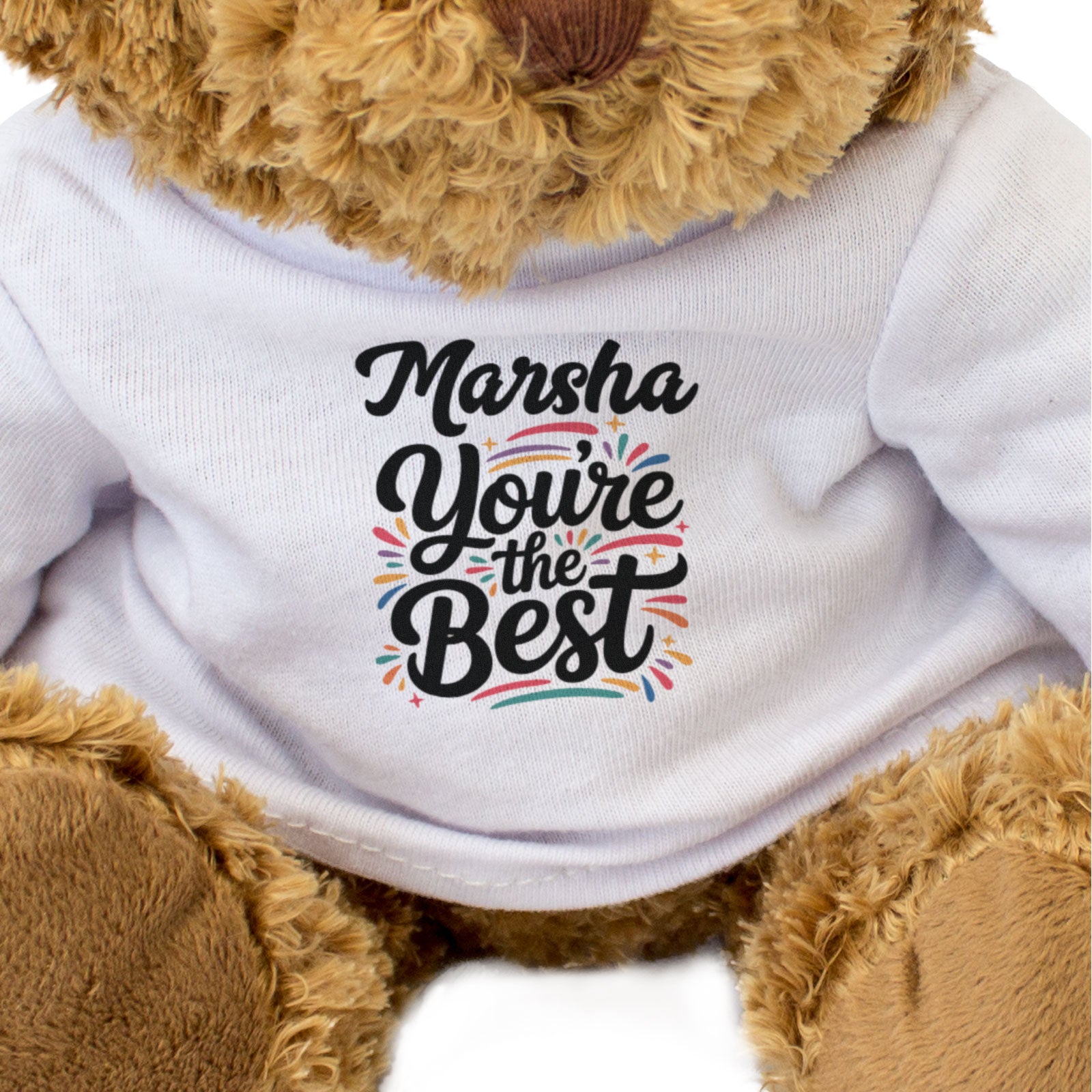 MARSHA YOU'RE THE BEST - Teddy Bear - Cute Cuddly Soft - Funny Gift Present