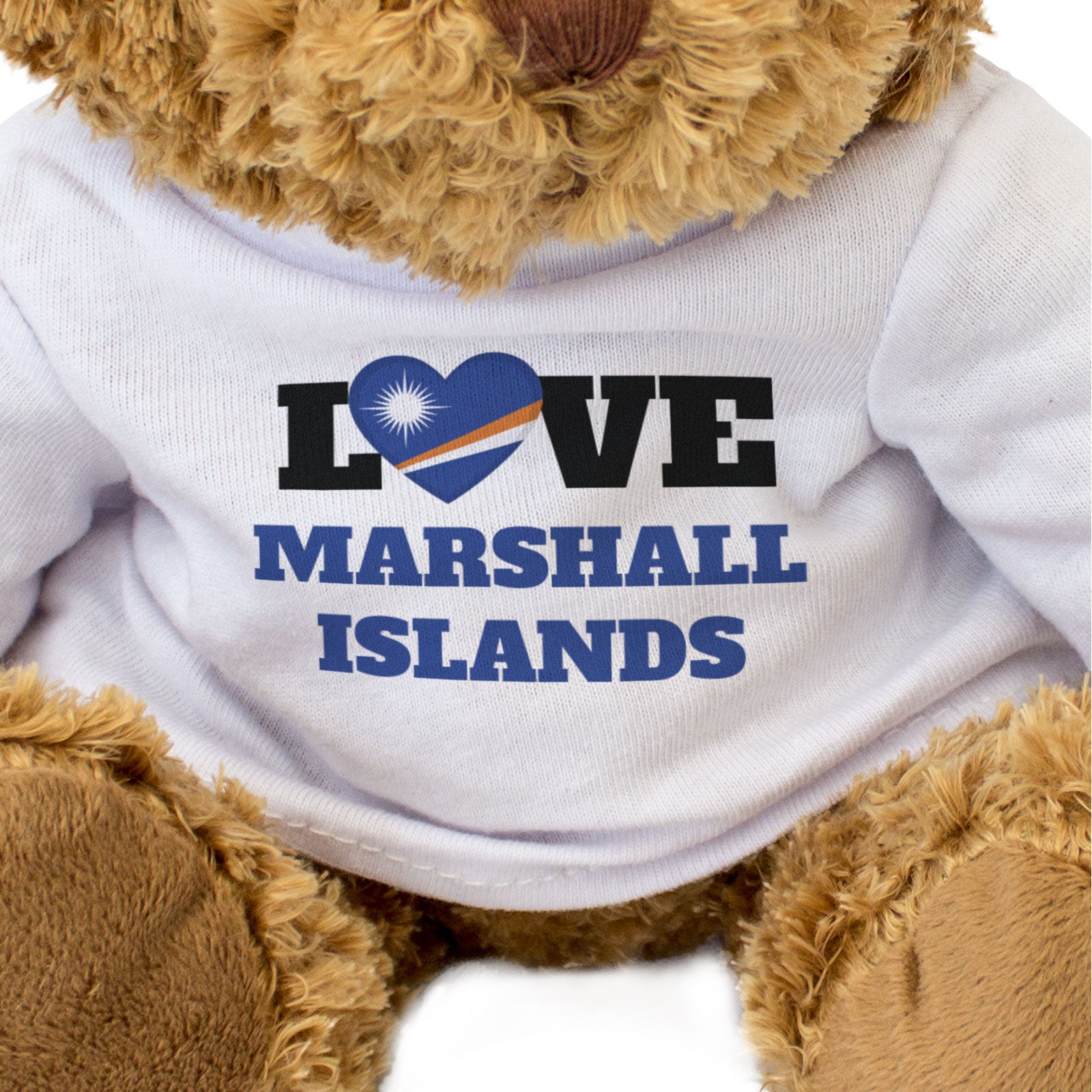 LOVE MARSHALL ISLANDS (FLAG HEART) - Teddy Bear - Funny - Souvenir Gift Present
