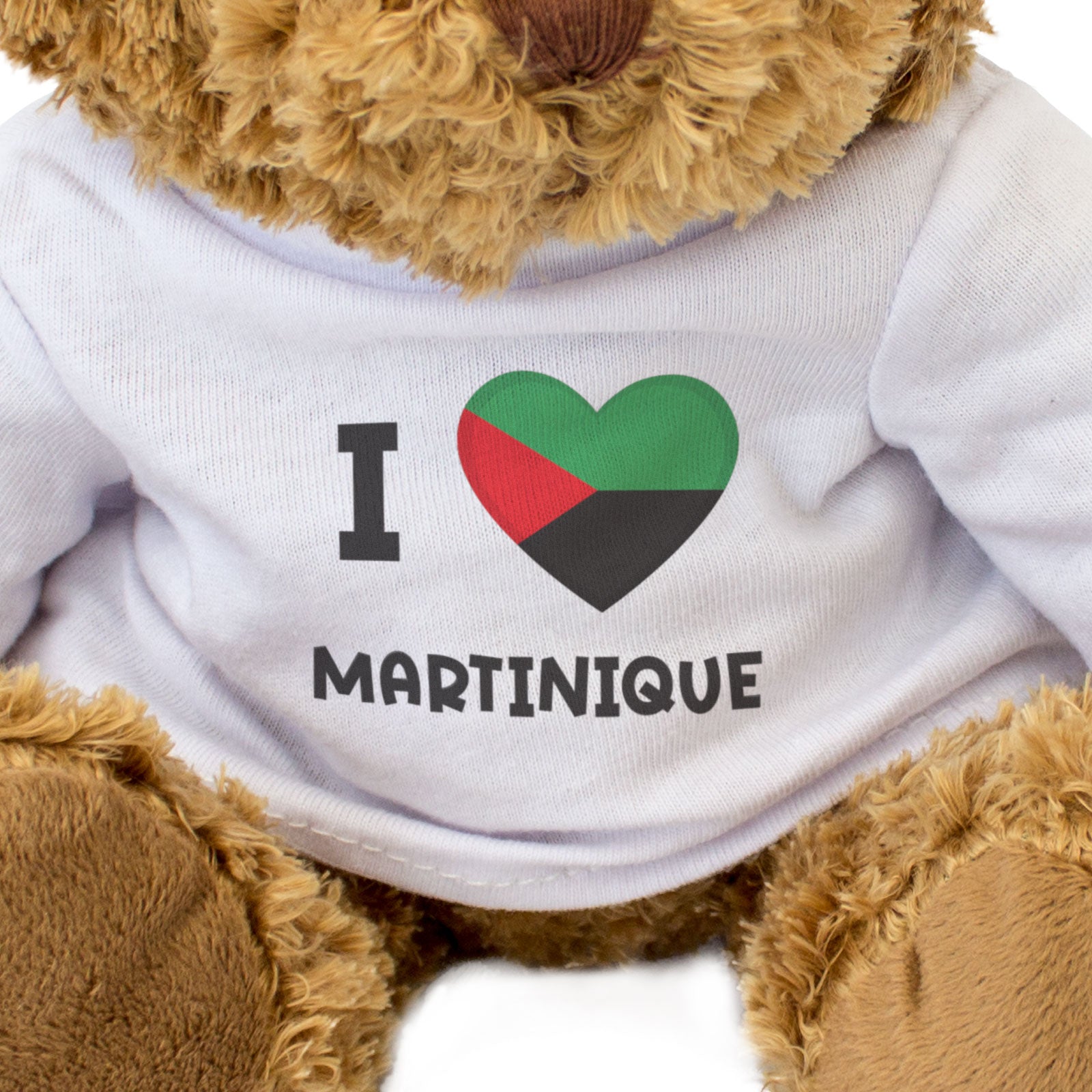 I LOVE MARTINIQUE FLAG - Teddy Bear - Cute Cuddly Soft - Funny Gift Present