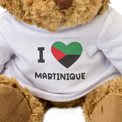 I LOVE MARTINIQUE FLAG - Teddy Bear - Cute Cuddly Soft - Funny Gift Present