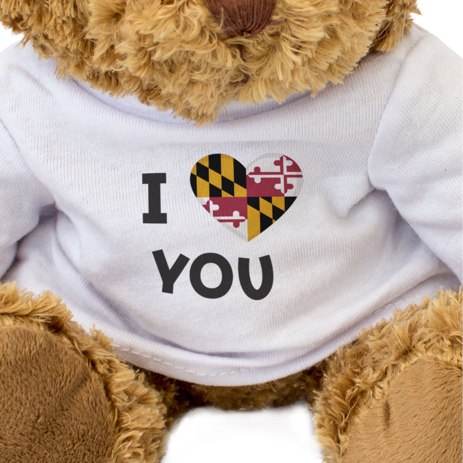 I LOVE YOU (MARYLAND FLAG) - Teddy Bear - Cute - Romantic Partner Gift Present