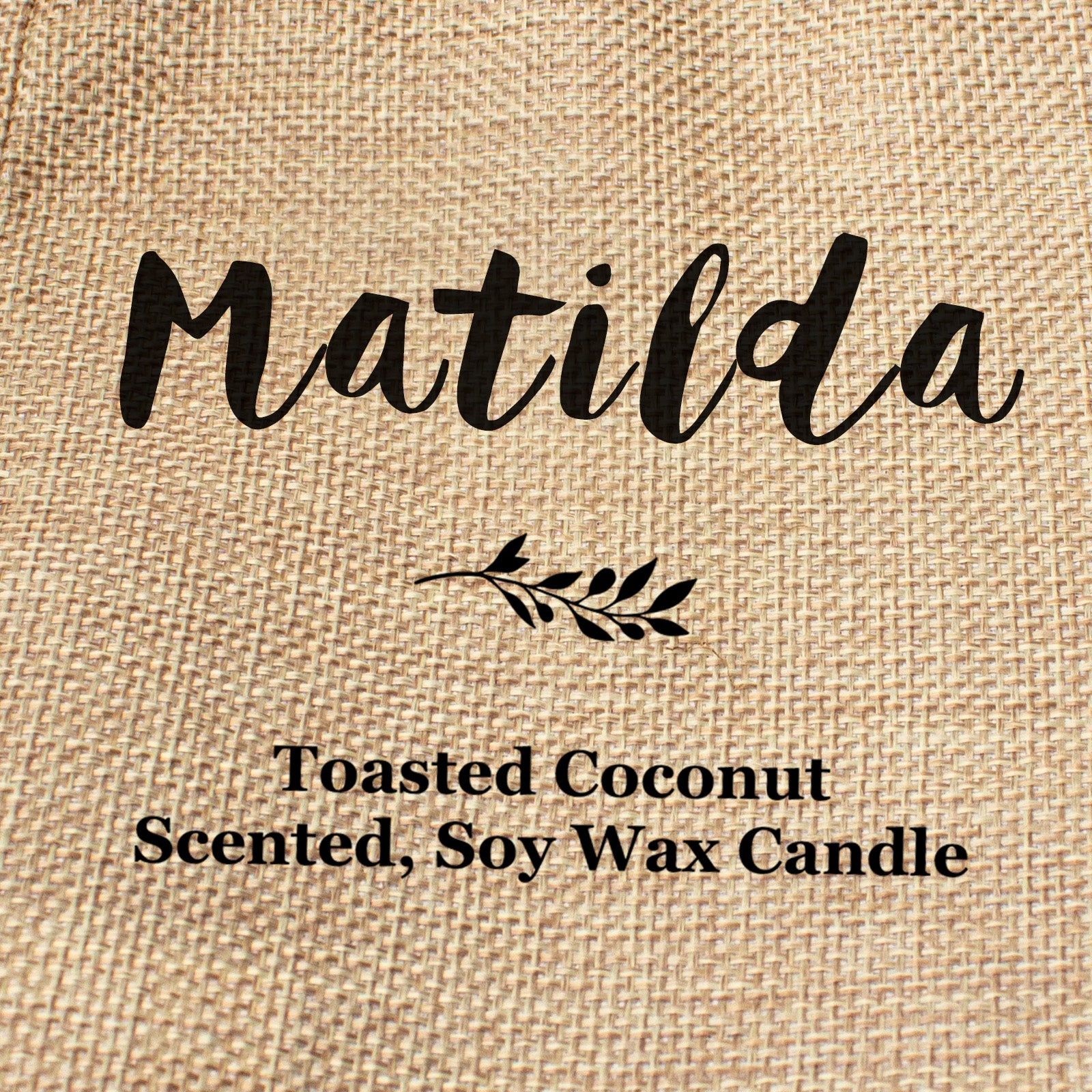 Matilda personalised faux-burlap candle gift bag
