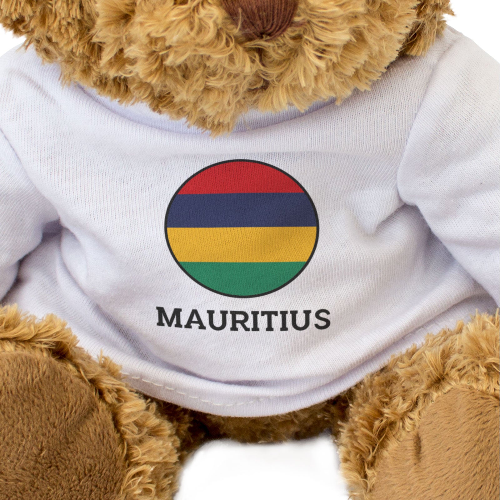MAURITIUS FLAG ROUNDEL - Teddy Bear - Cute Cuddly Soft - Mauritian Gift Present