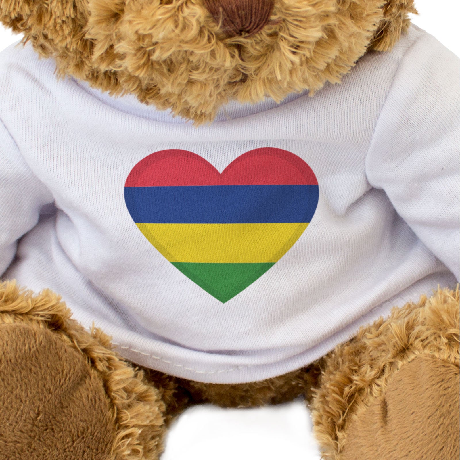 MAURITIUS FLAG HEART - Teddy Bear - Cute Cuddly Soft - Mauritian Gift Present